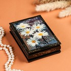 Шкатулка для украшений «Герберы», 10×14 см, лаковая миниатюра - Фото 1