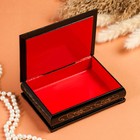 Шкатулка для украшений «Герберы», 10×14 см, лаковая миниатюра - Фото 2