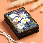 Шкатулка для украшений «Герберы», 10×14 см, лаковая миниатюра - Фото 4