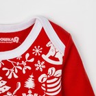 Боди Крошка Я "Любимчик Деда Мороза", красный, р.22, рост 62-68 - Фото 3