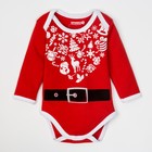 Боди Крошка Я "Любимчик Деда Мороза", красный, р.26, рост 74-80 - Фото 1