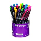 Ручка шариковая Berlingo. SI-400 Color, автоматическая, синий стержень, узел 0.7 мм, резиновый упор, МИКС - Фото 9