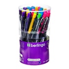 Ручка шариковая Berlingo. SI-400 Color, автоматическая, синий стержень, узел 0.7 мм, резиновый упор, МИКС - Фото 10