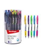 Ручка шариковая Berlingo. SI-400 Color, автоматическая, синий стержень, узел 0.7 мм, резиновый упор, МИКС - Фото 7