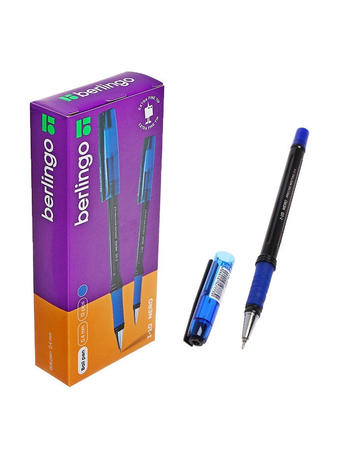 Ручка шариковая 0.4 мм, I-10 Nero, чернила синие - Фото 1