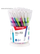 Ручка шариковая Berlingo. Slick, синий стержень, игольчатый узел 0.7 мм, МИКС - Фото 7