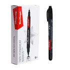 Маркер перманентный Berlingo, чёрный, двухсторонний, узел 1.0 мм/0.5 мм - Фото 2