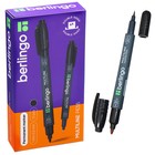 Маркер перманентный двухсторонний 1.0 мм/0.5 мм, Berlingo, чёрный - Фото 9