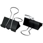 Зажимы для бумаг 25 мм, 12 штук, чёрные - Фото 2