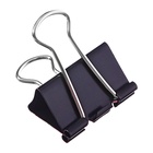 Зажимы для бумаг 32 мм, 12 штук, чёрные (комплект 2 шт) - фото 27171473