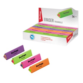 Ластик Triangle, треугольный, термопластичная резина, 44?15?15 мм (комплект 36 шт)