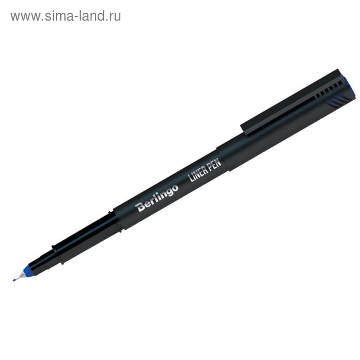 Ручка капиллярная, узел 0.4 мм, чернила синие - Фото 1