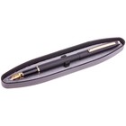 Ручка перьевая Golden Prestige, пишущий узел 0.8 мм, корпус чёрный/золото, пластиковый футляр - Фото 3