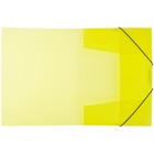 Папка на резинке Neon А4, 500 мкм, неоновая жёлтая - Фото 3