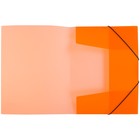 Папка на резинке Neon А4, 500 мкм, неоновая оранжевая - Фото 3