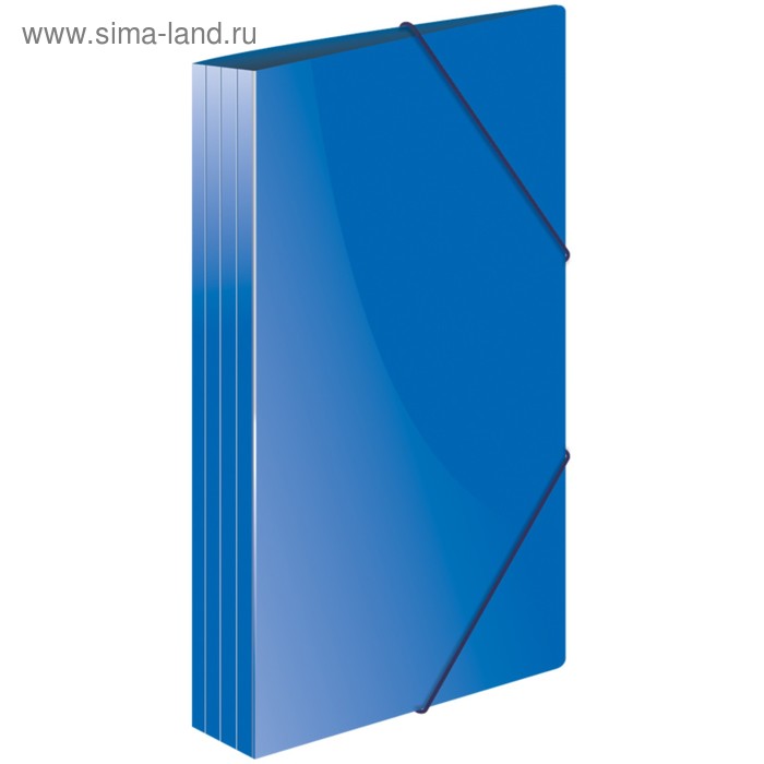 Папка на резинке Standard А4, 500 мкм, синяя - Фото 1