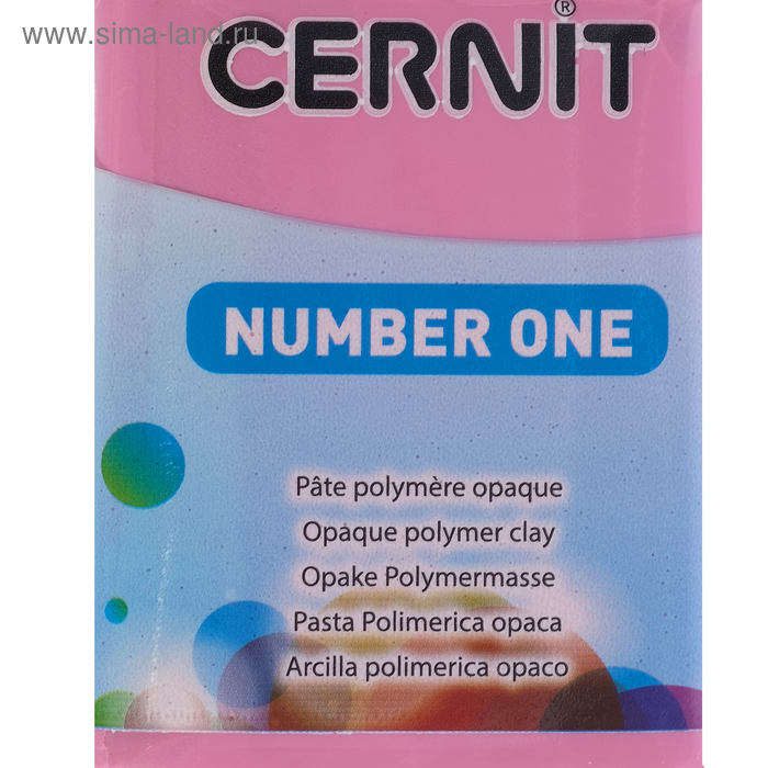 Полимерная глина запекаемая, Cernit Number One, 56 г, фуксия, №922 - Фото 1