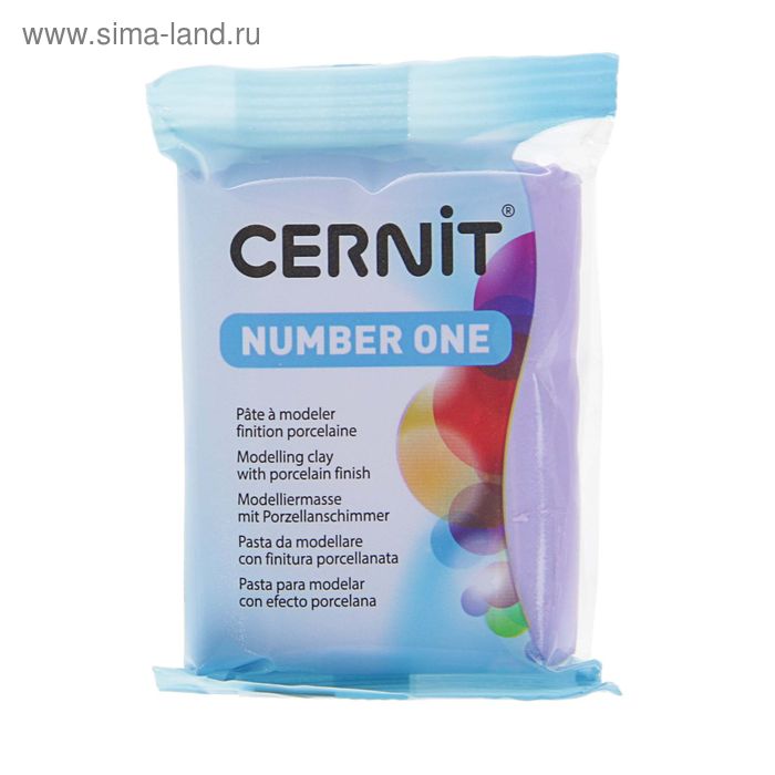 Полимерная глина запекаемая, Cernit Number One Opaline, 56 г, сиреневая, №931 - Фото 1