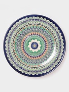 Ляган узбекский Риштанская керамика «Узоры», d=42 см, синий МИКС - Фото 1