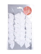 Ёлочные игрушки 12 шт. «Зимнее волшебство. Бантик» пластик, 5.5×5 см, белый - Фото 8