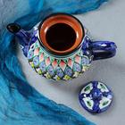 Чайник заварочный Риштанская Керамика «Цветы», 700 мл, синий МИКС - Фото 7