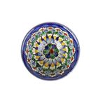 Пиала Риштанская керамика "Цветы", 8,5 см, малая коньячная, микс - фото 4575392