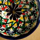 Пиала Риштанская керамика "Цветы", 8,5 см, малая коньячная, микс - фото 4575395