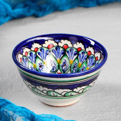 Пиала узбекская Риштанская Керамика «Узоры», 120 мл, d=9.5 см, МИКС