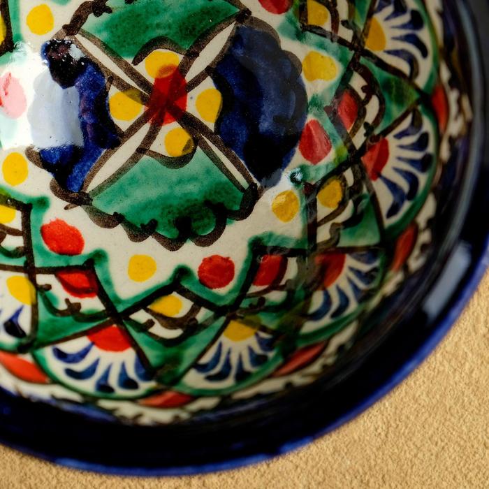 Пиала Риштанская керамика "Узоры",  9,5 см микс - фото 1886248804