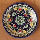 Тарелка Риштанская Керамика "Цветы", синяя, плоская, 15 см, микс - Фото 5