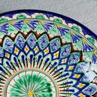 Тарелка Риштанская Керамика "Цветы",  27 см, синий - Фото 3