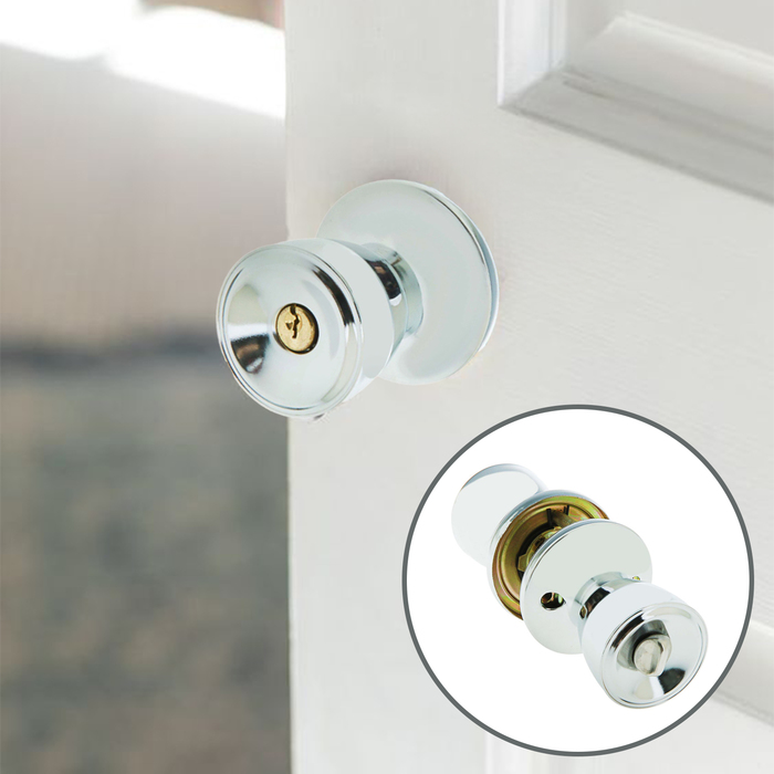 Защелка 1203, с ключом, цвет хром - Фото 1