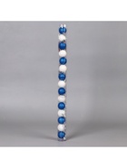 Ёлочные игрушки «Блеск», шары новогодние, d=3 см, набор 15 шт., белый/синий - Фото 4