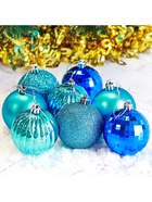 Ёлочные игрушки «Ассорти», шары новогодние, набор 8 шт., d=6 см - Фото 2