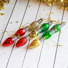 Украшение ёлочное "Лампочка" (набор 10 шт) 5х2,5 см микс - Фото 1