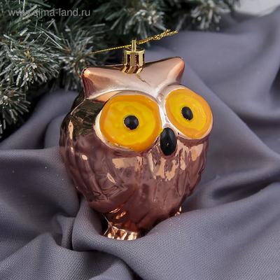 Ёлочная игрушка «Зимнее волшебство. Сова» пластик, 8.5×7 см