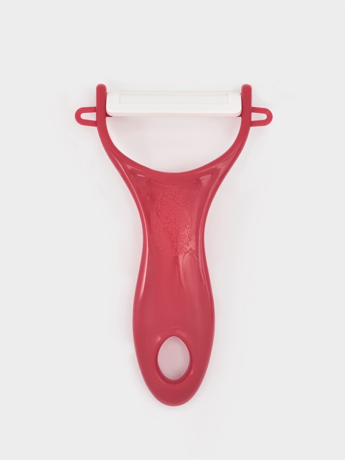 Овощечистка керамическая Доляна «Солнечная», 13 см, красная - Фото 1