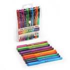 Набор ручек шариковых, 10 цветов, корпус треугольный, тонированный, в блистере на кнопке - Фото 2