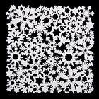 Трафарет фоновый "Ажурные снежинки" пластик, 15х15 см (НГМСК-16) - фото 319848876