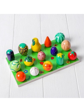 Счётный материал «Весёлая грядка», набор 15 овощей