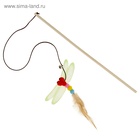 Дразнилка-удочка «Стрекоза», деревянная палочка 40 см, микс цветов - Фото 3