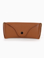 Футляр для очков на кнопке, 16×3.5×6.5 см, коричневый - Фото 2