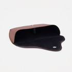 Футляр для очков на кнопке, 16×3.5×6.5 см, коричневый - Фото 3