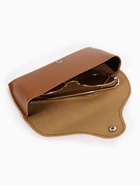 Футляр для очков на кнопке, 16×3.5×6.5 см, коричневый - Фото 5