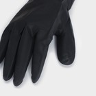 Перчатки хозяйственные латексные Доляна, размер M, защитные, химически стойкие, 55 гр, цвет чёрный - фото 9221587