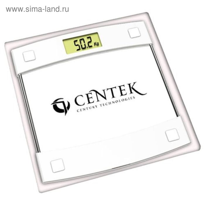 Весы напольные Centek CT-2411, электронные, до 180 кг, стекло, белые - Фото 1