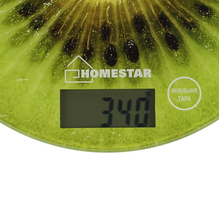 Весы кухонные HOMESTAR HS-3007, электронные, до 7 кг, зелёные - фото 1918723072