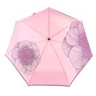 Зонт автоматический "Цветы", облегчённый, R=52см, цвет розовый - Фото 1
