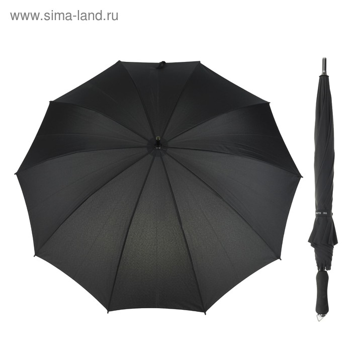 Зонт-трость, механический, R=55см, цвет чёрный