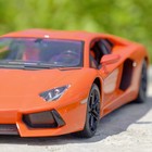 Машина радиоуправляемая Lamborghini Aventador, 1:14, работает от аккумулятора, свет, цвет оранжевый - Фото 11